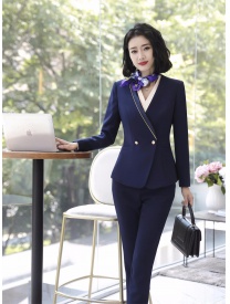 女式短款兩?？畚餮b藏藍色